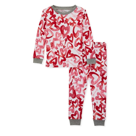 Burt’s Bees Baby Valentine's Day Celebration Organic Cotton Pajamas - Picture 1 of 2